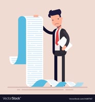 businessman-or-manager-hold-a-long-list-or-scroll-vector-14287167